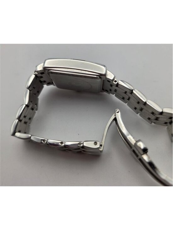 BMW Logo Rectangular Stainless Steel Bracelet Watch 5.5 In Wrist Silver Quartz main image 7
